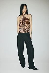 Halterneck Chiffon Top