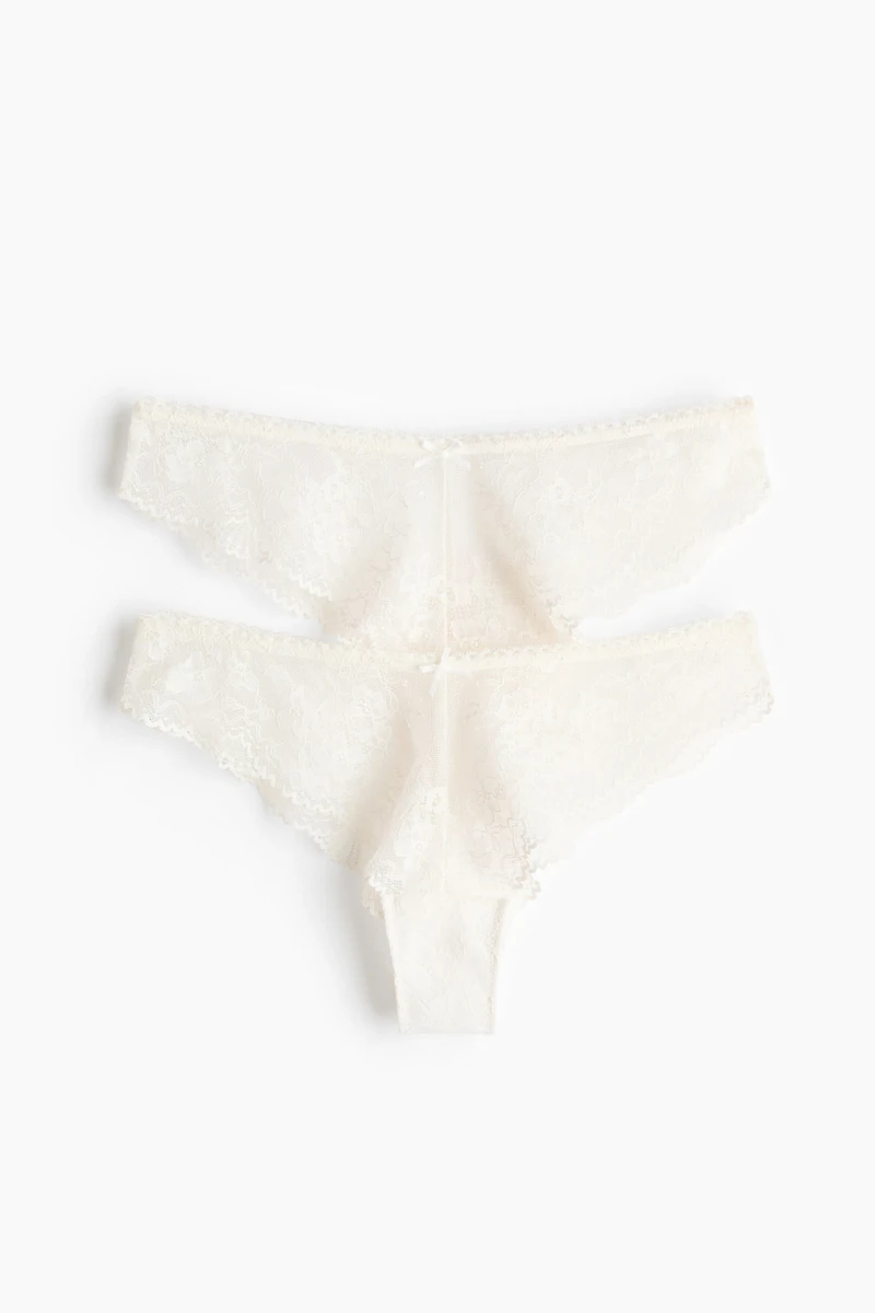 2-Pack Lace Brazilian Briefs