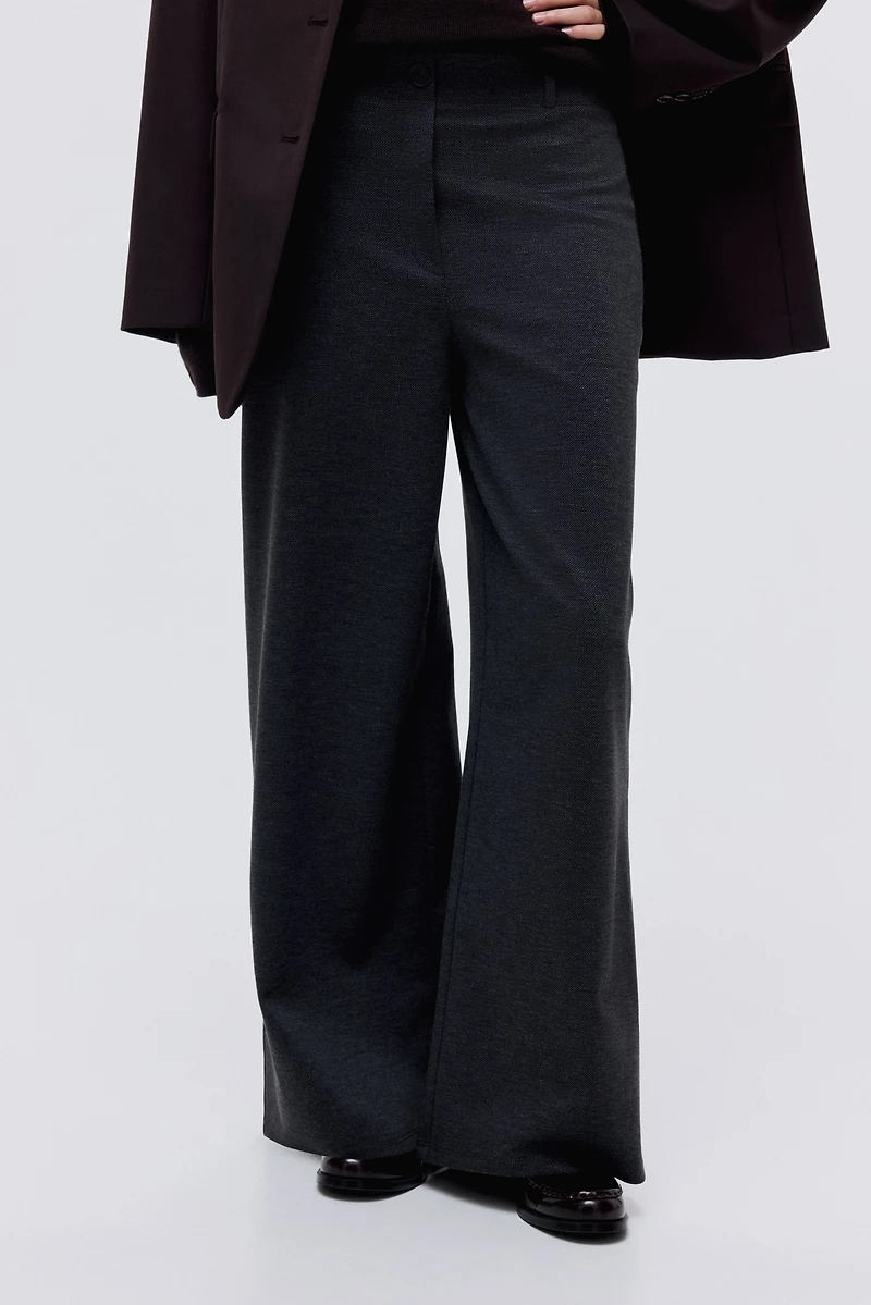 Wide-Leg Jersey Pants