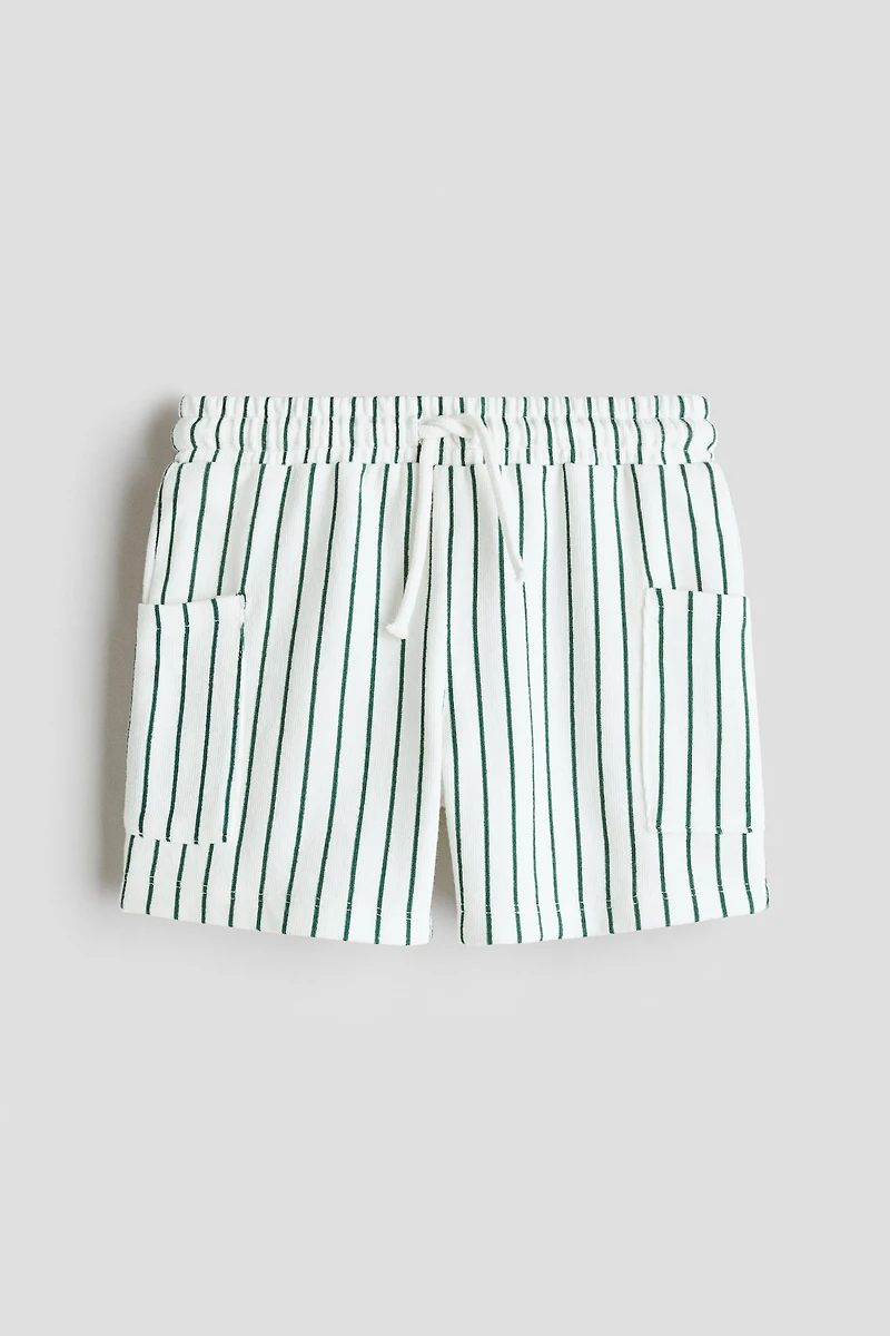Textured jersey shorts