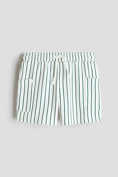 Textured jersey shorts
