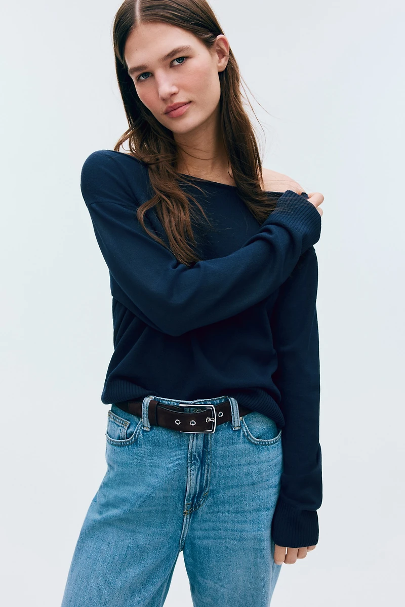 Off-the-Shoulder Sweater