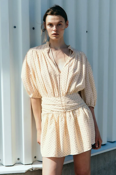 Robe tunique à effet drapé