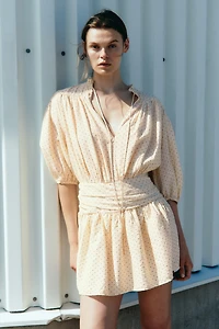 Robe tunique à effet drapé