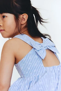 Robe en crépon de coton avec boucle