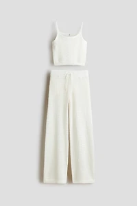 2-Piece Pointelle-Knit Cotton Set