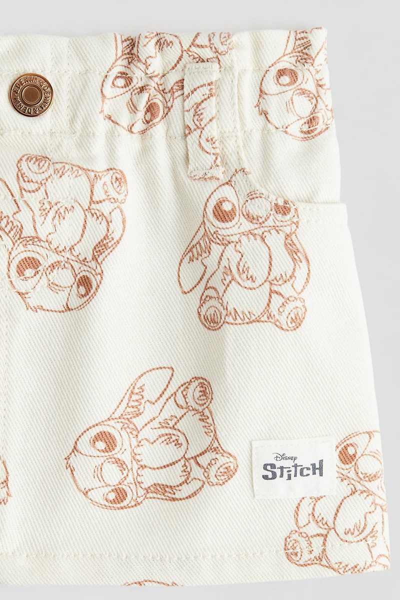 Printed Twill Skirt
