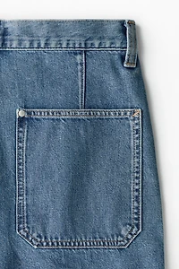 Short baggy à pinces en denim