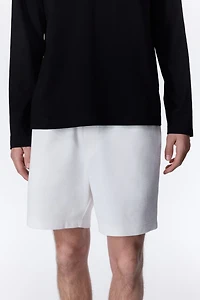 Textured jersey shorts