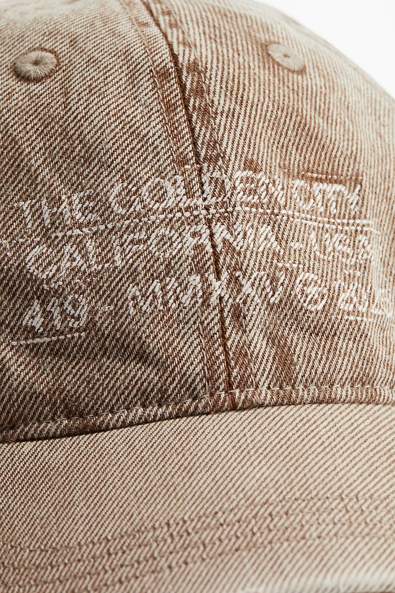 Motif-Detail Cotton Cap