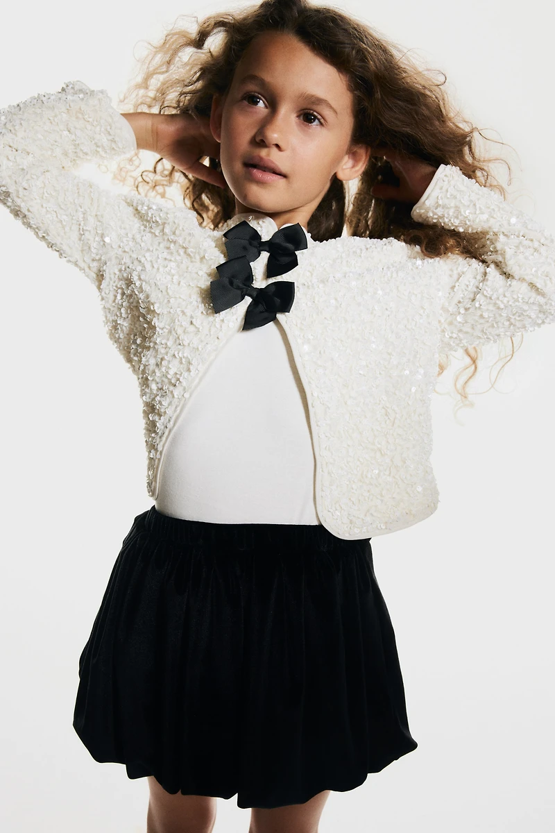 Bow-Detail Balloon Skirt