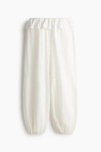 Cotton-Blend Balloon-Leg Pants