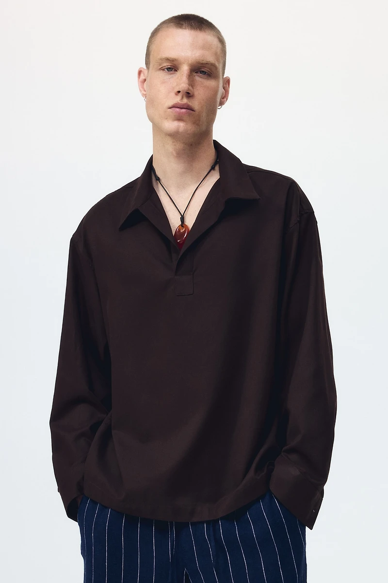 Relaxed-Fit Pullover Shirt