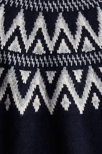 Jacquard-Knit Turtleneck Sweater