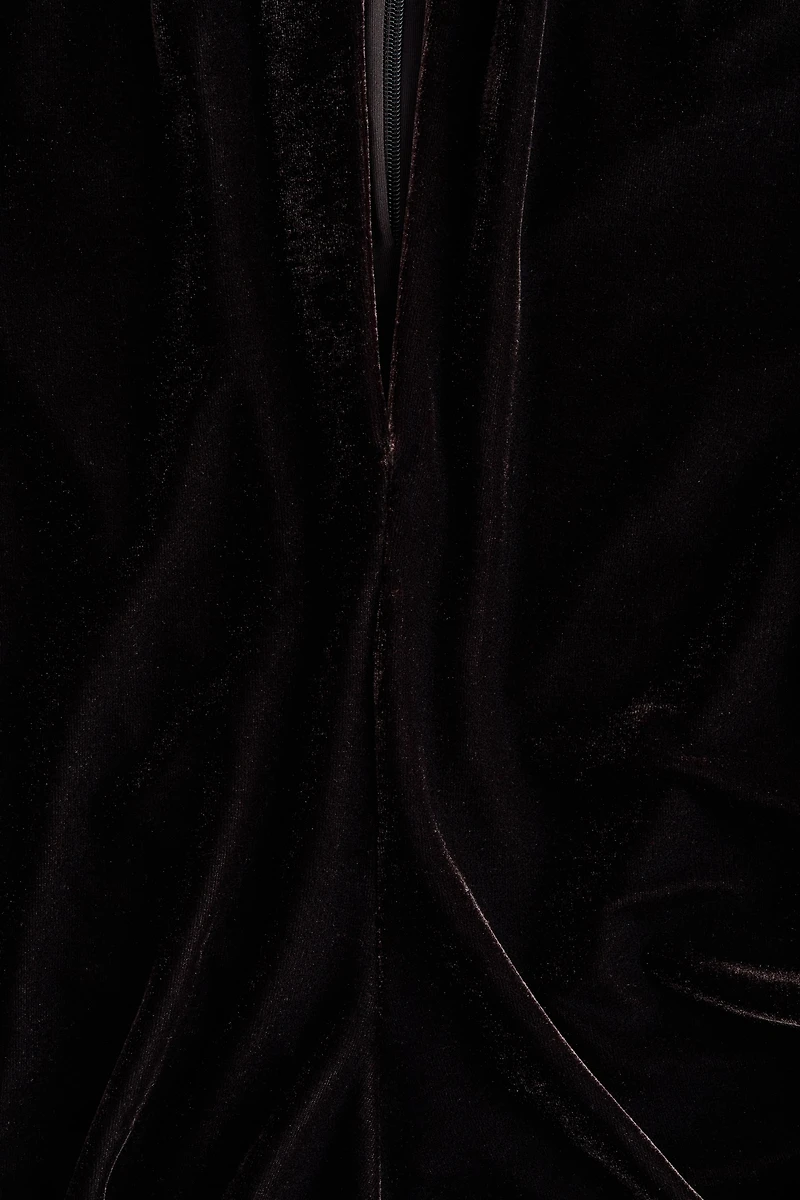 Mock Turtleneck Velour Top