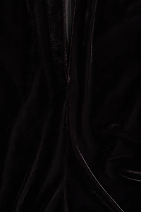 Mock Turtleneck Velour Top