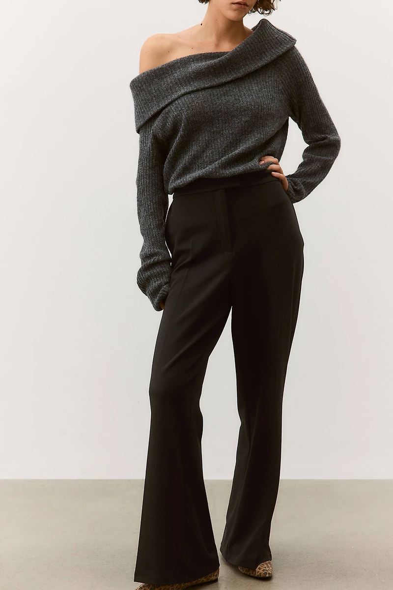 Flared Jersey Pants