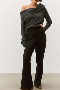 Flared Jersey Pants
