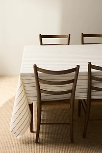 Patterned Linen-Blend Tablecloth