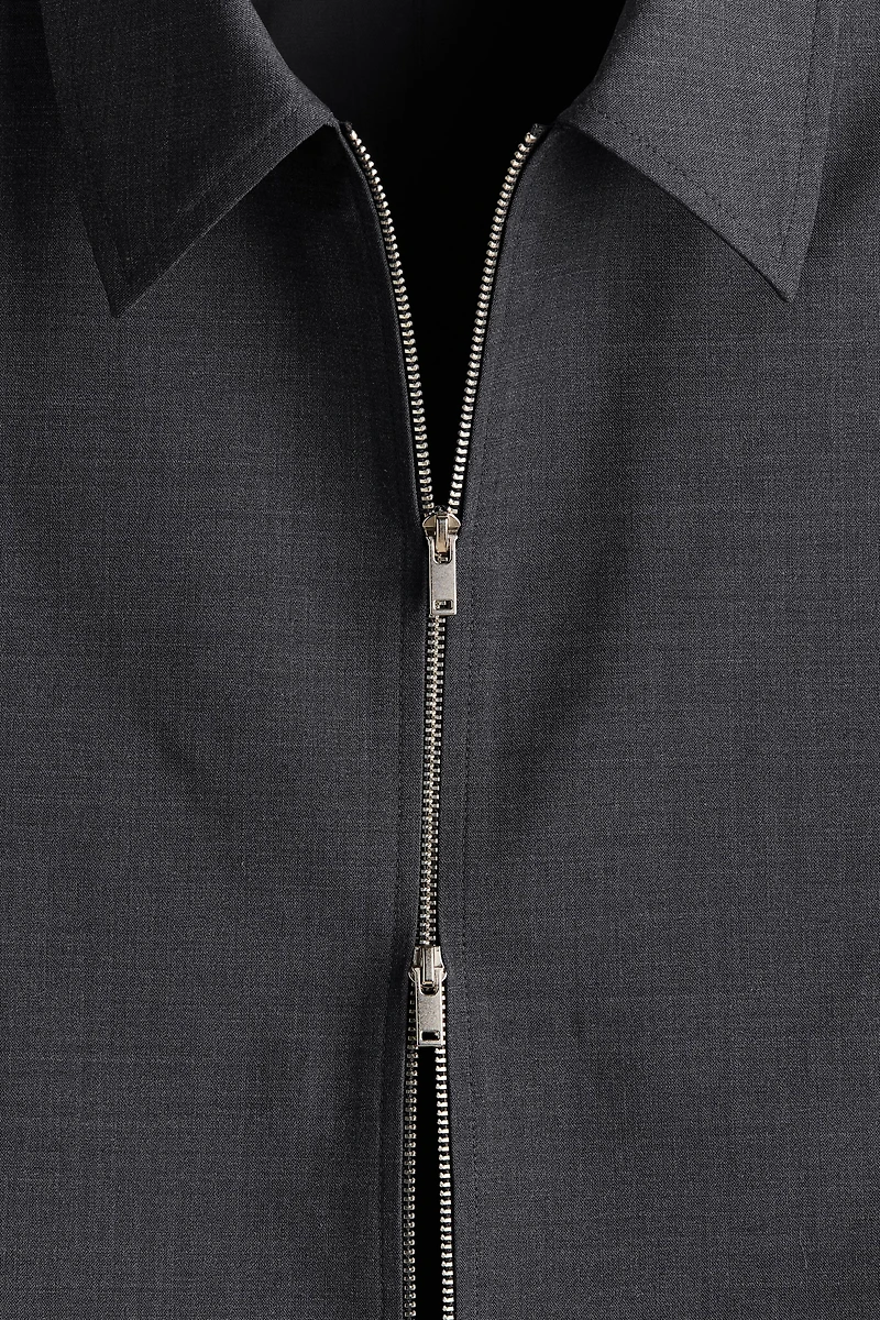 Wool-Blend Jacket with Collar