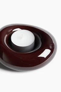 Bougeoir chauffe-plat en grès cérame