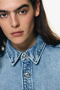 Chemise ample en denim très doux et léger