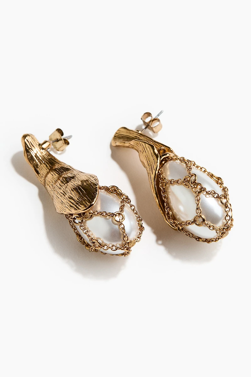 Boucles d'oreilles avec perle de fantaisie