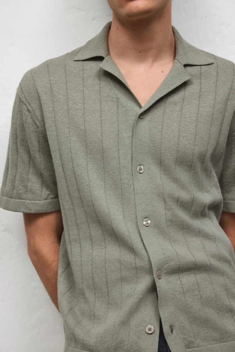 Regular-Fit Linen-Blend Resort Shirt