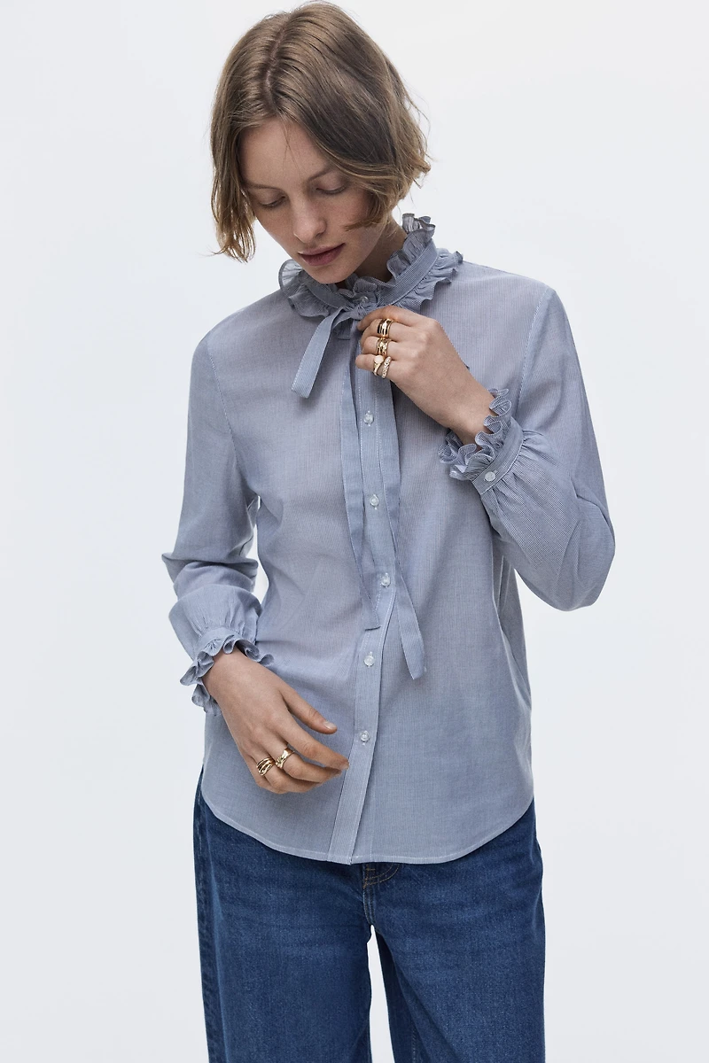 Ruffle-Trimmed Blouse