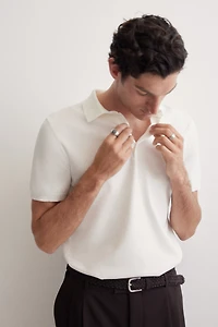 Regular-Fit Fine-Knit Polo Shirt