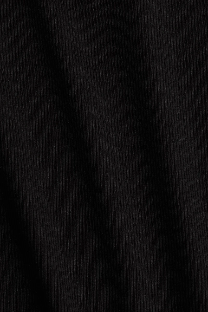 Ribbed Boat-Neck Top