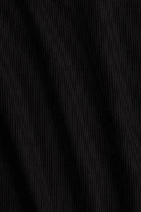 Ribbed Boat-Neck Top