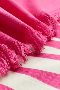 Serviette de plage frangée