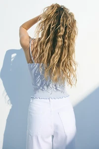 Lace-Trimmed Strappy Top