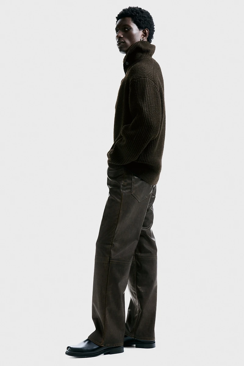 Relaxed-Fit Coated Pants