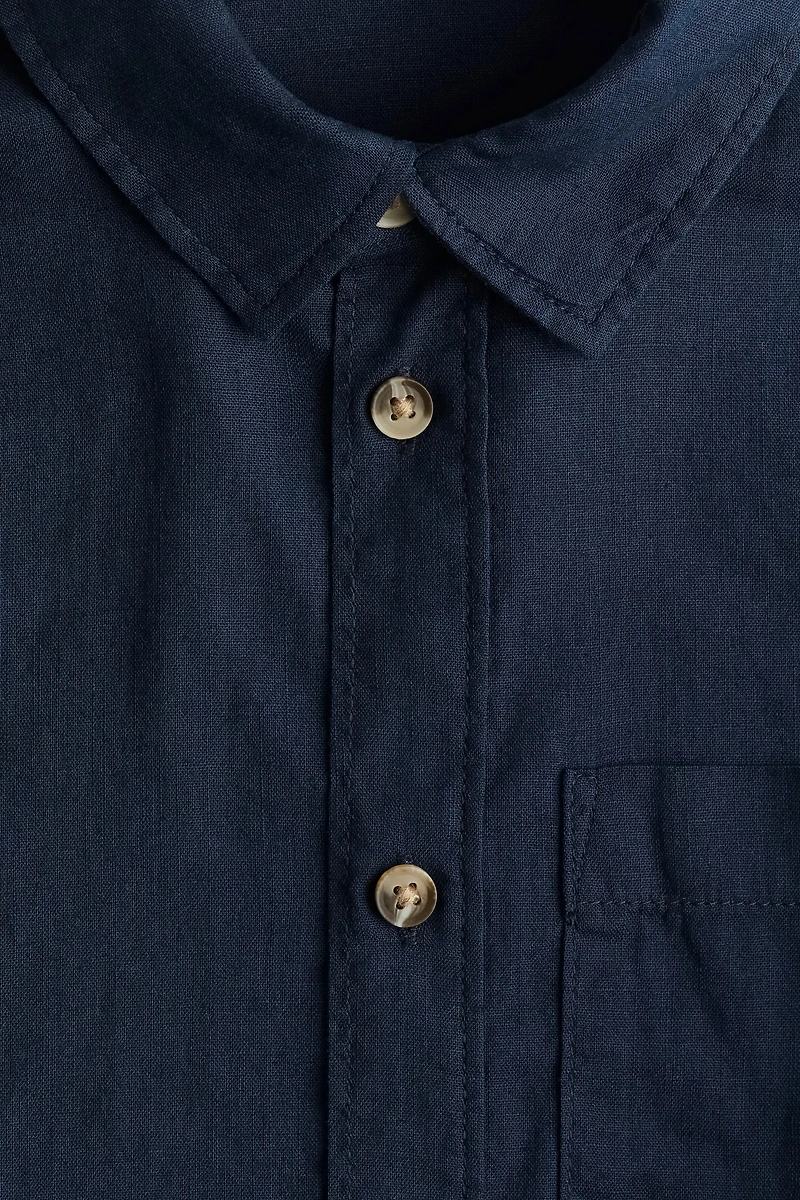 Chemise en lin mélangé