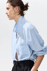 Chemise en lin mélangé