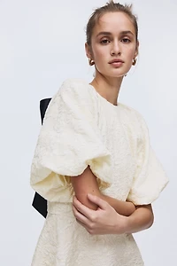 Balloon-Sleeved Dress