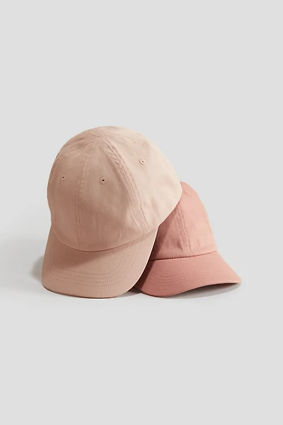 Lot de 2 casquettes en sergé coton