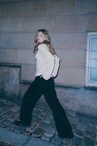 Chandail en tricot pointelle