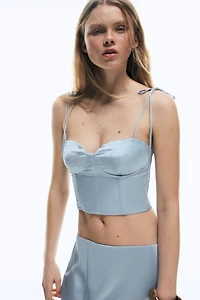 Satin Bustier Top