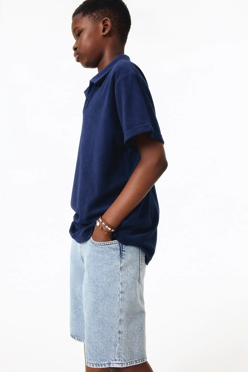Loose-Fit Denim Shorts