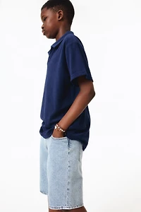 Loose-Fit Denim Shorts