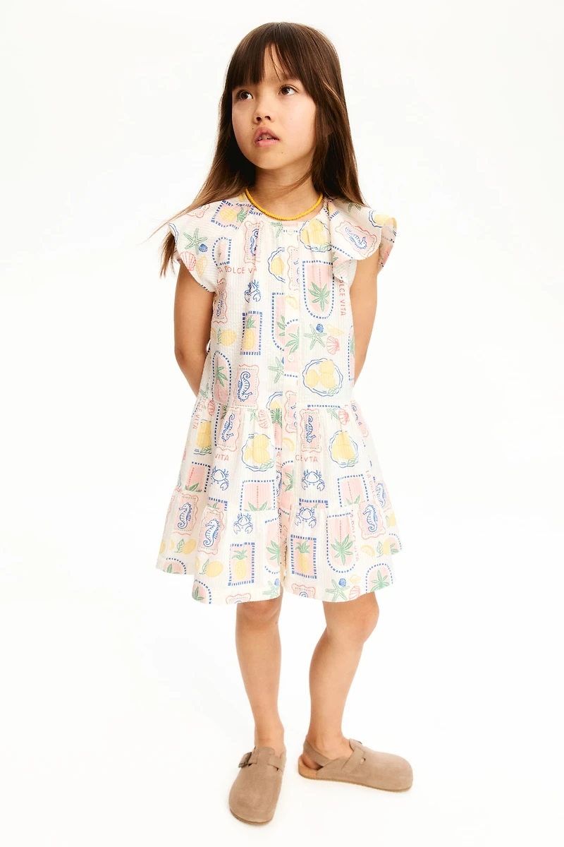 Tiered Seersucker Dress
