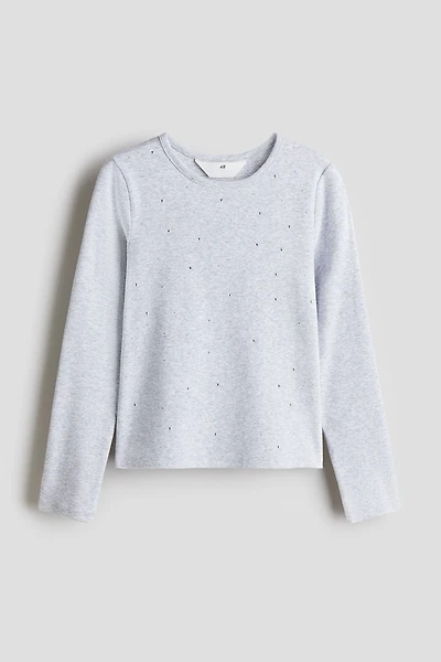 Long-Sleeved Cotton Jersey Top