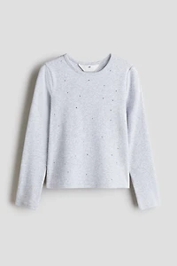 Long-Sleeved Cotton Jersey Top