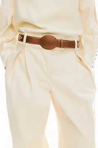 Pleat-Front Twill Pants