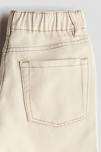 Embroidered Twill Shorts