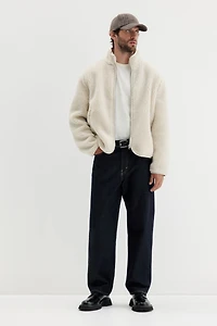 Regular-Fit Teddy Fleece Jacket
