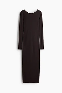 Ribbed Scoop-Back Dress